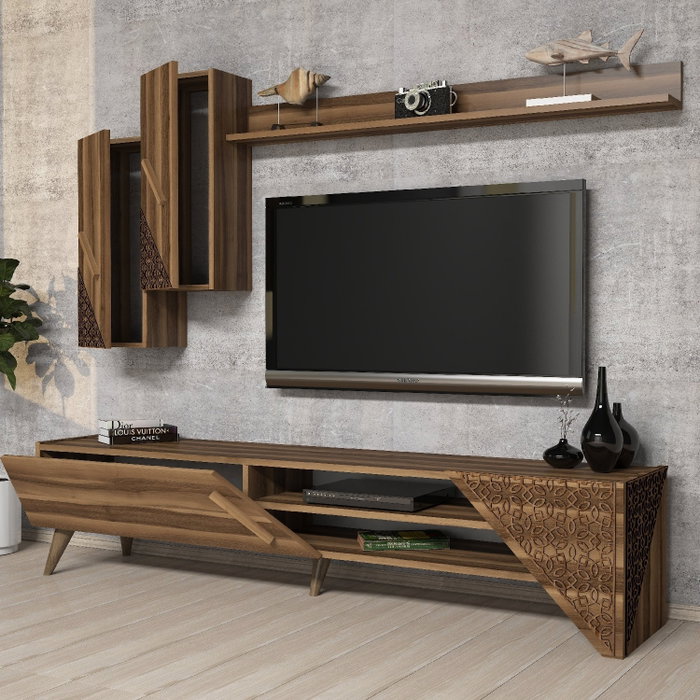 Hanah Home Beril Mueble para TV - Nogal